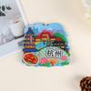 Ímã de Geladeira de Madeira Feito Sob Medida com Resina, Atração Magnética Criativa, DIY Cultural e Criativo, Lembrança da Atração Turística do Lago Oeste da Cidade de Hangzhou