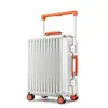 Venta al por mayor del fabricante Maleta Multifuncional con Asa Ancha 20 pulgadas Maleta de Cabina PC Equipaje con Marco de Aluminio para Hombre Estuche de Cuero con Contraseña