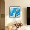 Pintura decorativa para sala de estar, estilo pequeño y fresco, mural para habitación infantil, pintura acuarela azul relajante y de ensueño, arte de pared artístico estilo macarrón