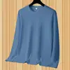 Camiseta Fina de Manga Larga para Hombre para Primavera y Otoño, Top Versátil de Capa Base Holgado de Moda para Ropa de Exterior