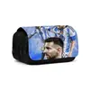 Nuevo Estuche de Fútbol Transfronterizo Messi y Ronaldo Caja de Papelería Doble Capa Gran Capacidad Tela Estuche para Estudiantes Estuche Tridimensional