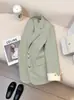 Blazer Primavera e Outono 2025 Moda Versátil Casual Novo Estilo Coreano Design Solto Temperamento Avançado Jaqueta de Terno