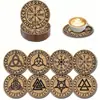 Patrón de Posavasos de Mandala Más Vendido de Amazon Resistente al Calor Posavasos de Madera Set de Accesorios para Cocina Restaurante Bar Transfronterizo