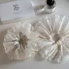 Romântico Estilo Francês Renda Renda Branca Pura Anel de Cabelo Feminino Super Fada Elegante Coque Baixo Flor Atmosfera Acessórios de Cabelo