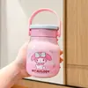 Taza térmica co-branded de Sanrio para niños, taza de gran capacidad de acero inoxidable grado alimenticio 316, alto valor estético, portátil, vaso especial con popote para uso escolar
