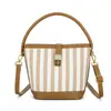 Nueva Tendencia de Moda Bolso para Mujer Uso Diario Versátil Bolso de Hombro Único Simple Gran Capacidad Cruzado de Mano Bolso Cubo
