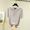 Moletom Verão Camiseta Feminina Manga Curta Verão Estilo Western Solto Emagrecimento Modal Camiseta Básica Fina Casual Roupa Feminina