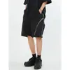 Estilo Vibe Americano Pantalones Cortos Cargo para Hombre Verano Tendencia Marca Cremallera Pantalones Funcionales por Encima de la Rodilla Casual Pantalones de Cinco Puntos