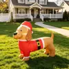 Decorações infláveis exclusivas de cachorrinho de desenho animado transfronteiriças para pátio, gramado, adereços de arranjo externo, modelo inflável com luz ambiente