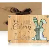 Temporada de Graduación Transfronteriza Temporada de Regreso a Clases Conejo Decoración de Pascua Cartera de Madera Regalo en Dinero Adornos de Madera Modernos Simples