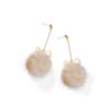 Versión coreana de los nuevos pendientes de aguja de plata S925 color otoño e invierno bola de visón de agua perla pendientes pendientes pendientes precio mayorista