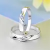Anillo con incrustaciones de diamantes de estilo japonés y coreano para hombres y mujeres, anillo de dedo índice suelto de estilo coreano para el día de apertura, regalo simple para estudiantes, anillo de pareja