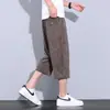 Pantalones Deportivos de Running Finos de Marca de Moda para Verano, Secado Rápido, Longitud Media, Pantalones Cortos de Seda Helada para Hombre, Rectos, Holgados, Casuales, Acortados