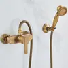 Conjunto de chuveiro simples antigo todo em cobre estilo europeu banheiro chuveiro torneira de chuveiro saída retro chuveiro