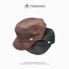 Novo Chapéu Retrô Simples Versátil Estilo Japonês Camurça Equitação Topo Reto para Mulheres Início do Outono Chapéu de Pintor Chapéu Newsboy