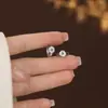 Brincos de Personalidade Estilo Vintage com Design de Moeda de Cobre Incrustada com Zircônia, Argolas Redondas de Moeda da Moda para Comércio Transfronteiriço, Moda Europeia e Americana, Estilo Ins