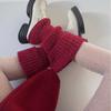 Calcetines rojos de año de nacimiento de Año Nuevo, calcetines de montón con borde de seda dorada y plateada, funda tejida para la pierna, calcetines cálidos de pantorrilla para otoño e invierno