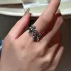 Anillo de Flor de Plata de Ley S925 Estilo Coreano Diseño de Nicho Anillo Clásico Sencillo Elegante Estilo Coreano Venta al por Mayor