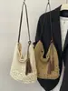 Bolso de Mujer Tejido Hueco con Borlas de Gran Capacidad Nuevo Verano 2026 Transfronterizo, Bolso de Playa, Bolso de Hombro Cruzado de Moda