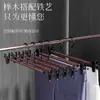Percha de Madera de Haya de Lujo Ligero, Arte de Hierro, Madera Maciza para Pantalones, Pinza de Madera para Pantalones, Uso Doméstico, Pinza Fuerte para Pantalones que No Deja Marca