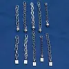 Cadena de Extensión de Plata de Ley con Cadena Plana Retorcida de Pez Pequeño con Cadena Retro Vieja DIY Hecha a Mano Cadena de Acabado con Cuentas