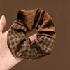 Ligas para el cabello estilo coreano, ligeras, con estampado de leopardo, elásticos para el cabello retro extragrandes, bandas elásticas para el cabello muy elásticas, scrunchies de moda para mujer