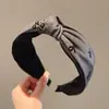 Versátil Moda Ala Ancha Nuevo Accesorio para el Cabello Nudo para Mujer Diadema Simple Transfronterizo Accesorio para el Cabello Lazo Diadema Accesorio para el Cabello Rayado