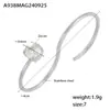 Anillo Estilo INS Envolvente de Doble Dedo en Forma de S Oro Circonita 3A Anillo de Acero Inoxidable para Mujer Chapado en PVD Oro de 18K Anillo Sencillo de Lujo Ligero