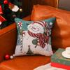 Amazon Transfronteiriço Decorativo de Natal Jacquard Tingido em Fio Bordado Capa de Almofada para Sofá Capa de Travesseiro Desenho Boneco de Neve Veado Lote