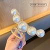 Presilha de Pérola Explosiva Elegante para Cabelo Feminino de Verão de Alto Padrão, Grampo Grande, Presilha de Tubarão Coreana, Presilha de Nuca, Acessório de Cabeça