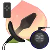C836 Plug Anal de Dupla Eletrodo Brinquedo Sexual, Plug Anal de Pulso de Choque Elétrico, Massageador de Próstata com Choque Elétrico