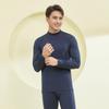 2026 Nuevo Conjunto de Ropa Interior Térmica de Cuello Medio Alto Otoño e Invierno Conjunto de Ropa Interior Térmica de Lana y Seda