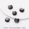 Acessórios para joias DIY pingente de lua de obsidiana prateada natural corrente de suéter pulseira artesanal acessórios de cordão contas soltas