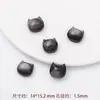 Obsidiana Natural Obsidiana Plateada Hebilla de Seguridad Colgante Doble Cara Llavero Colgante Obsidiana Joyería DIY Collar Al por Mayor