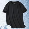 Camiseta de malla de verano de secado rápido para hombre, modal de hielo de manga corta, talla grande, holgada, delgada, camiseta de manga corta de seda de hielo para hombre