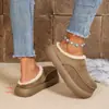2026 Invierno Nuevo Zapatos de Algodón con Felpa para Mujer Calzado Exterior Suela Plana Botas de Nieve Cálidas Suela Gruesa Zapatos Casuales para Mujer Venta al por Mayor Dropshipping