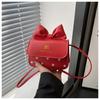 Clase Coreana Bolso Lazo Chica Linda Bolso Cuadrado Pequeño Moda Simple para Mujer Bolso Cruzado Mini Casual de Lunares