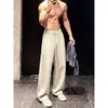 Pantalones casuales para hombre para otoño, pantalones de pana de pierna ancha rectos holgados de moda con un ambiente relajado y elegante