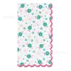 Bp027 Plato de Papel con Flores de Colores Vajilla para Fiesta Festiva para 8 Personas Decoración Pequeña de Flores Silvestres Plato de Papel Desechable