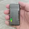 Ld320 Isqueiro Criativo de Chama Lateral, Chama Dupla, Chama Reta, Portátil, Câmara de Gás Visível, Acendedor à Prova de Vento, Acessório para Fumar