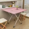 Mesa dobrável Mesa de jantar doméstica Aluguel de casa Sala de jantar Mesa pequena Dormitório Barraca portátil ao ar livre Mesa quadrada simples