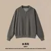 Fornecimento Exclusivo Transfronteiriço de Moletom Lavável com Zíper Parcial e Gola Alta 350g Modelagem Solta Masculina Forrado com Fleece Estilo Streetwear Americano Customização em Pequenos Lotes