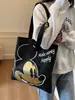Bolsa de Lona con Dibujos Estudiante Bolsa de Tutoría Nueva Linda Bolsa Tote de Gran Capacidad Estudiante Universitaria Bolsa para Clase