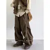 Calças Casuais de Trabalho Retro Japonês Novas para Outono e Inverno para Homens e Mulheres, Perna Reta Soltas, Calças Cargo Versáteis de Rua Únicas