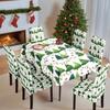 Nueva Funda de Silla Navideña Elástica Todo Incluido Estampada Mantel Impermeable Mantel Fiesta Familiar Decoración Festiva