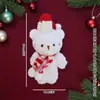 Urso Fofo de Pelúcia com Cachecol de Blush Boneca Chaveiro Urso Siamês Boneca Pingente Pequeno Presente