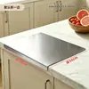 Tábua de corte de cozinha de aço inoxidável transfronteiriça, tábua de picar multifuncional, tábua de picar doméstica de aço inoxidável, fácil de limpar, adequada para picar e sovar