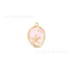 Venta Caliente Transfronteriza Pintura al Óleo Jardín de Monet Colgante de Gota de Aceite de Acero Inoxidable Collar Pendientes de Cadena de Lana Joyería DIY