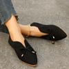 Atacado novos sapatos casuais de bico V femininos moda europeia e americana tamanho grande 43 sapatos femininos sapatos baixos sapatos simples transfronteiriços