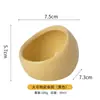 Tigela de comida para hamster transfronteiriça, tigela de comida inclinada colorida para doces de hamster dourado de papagaio, comedouro para animais de estimação pequenos, tigela de cerâmica para hamster atacado